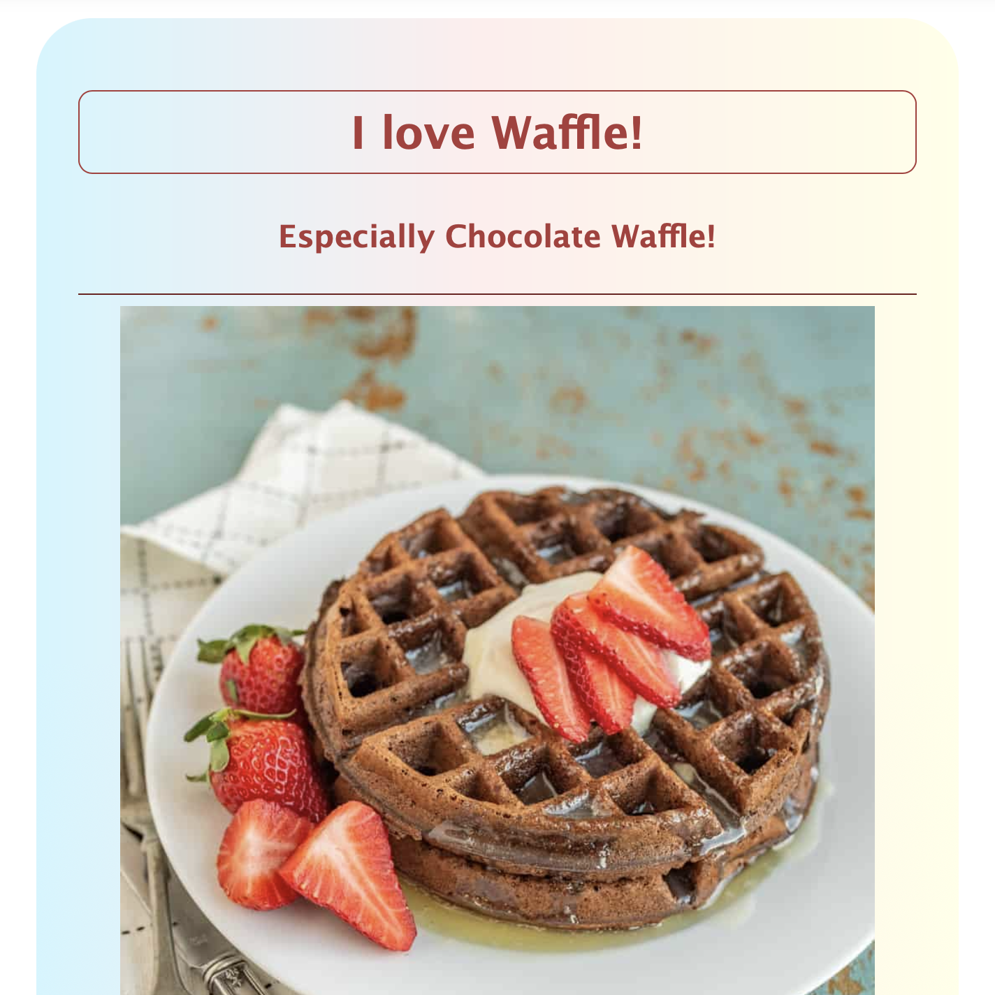 Waffle App Photo